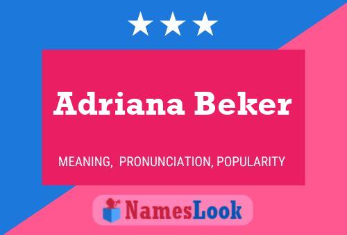 ملصق اسم Adriana Beker