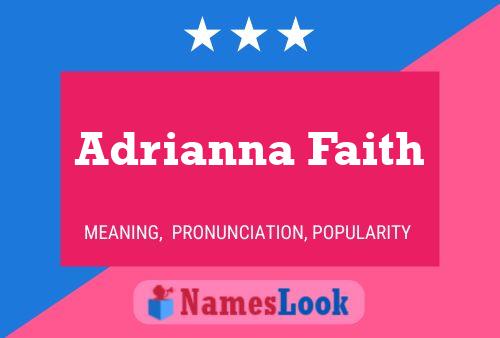 ملصق اسم Adrianna Faith