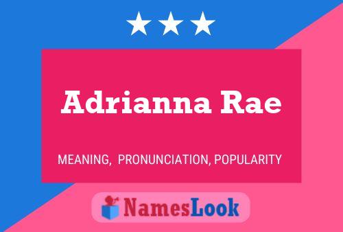 ملصق اسم Adrianna Rae