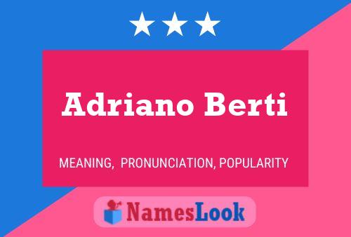 ملصق اسم Adriano Berti