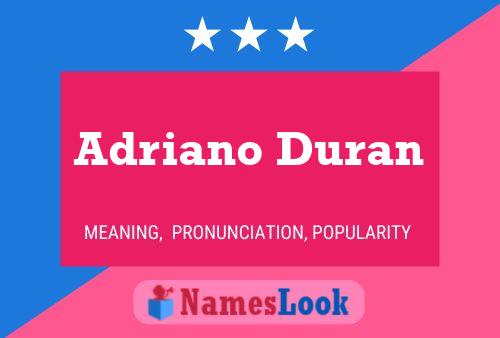 ملصق اسم Adriano Duran