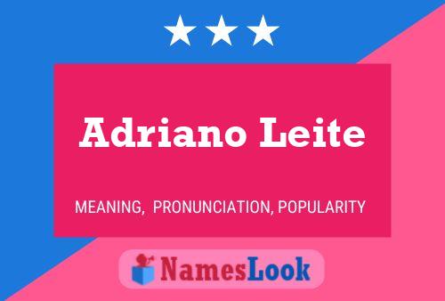 ملصق اسم Adriano Leite