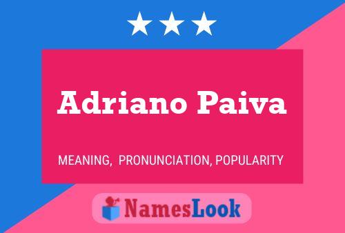 ملصق اسم Adriano Paiva