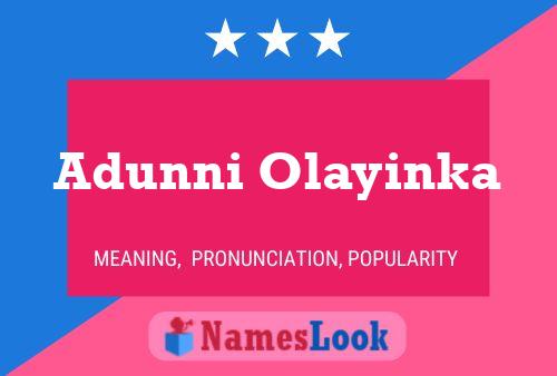 ملصق اسم Adunni Olayinka