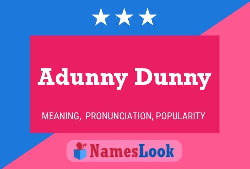 ملصق اسم Adunny Dunny