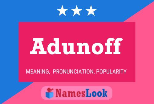 ملصق اسم Adunoff