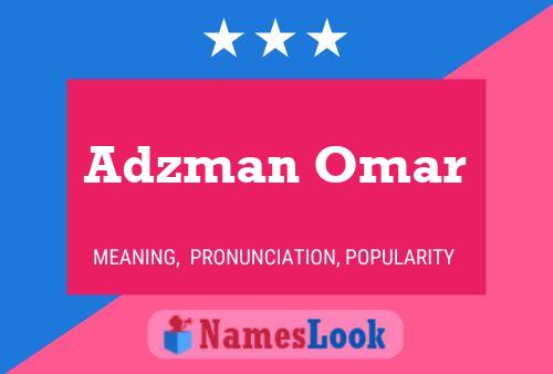 ملصق اسم Adzman Omar