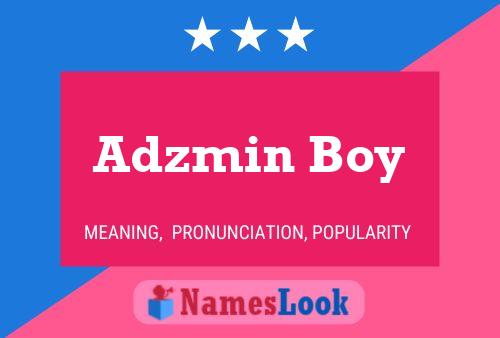 ملصق اسم Adzmin Boy