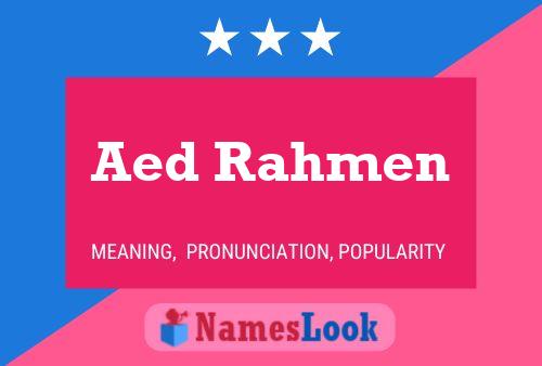 ملصق اسم Aed Rahmen