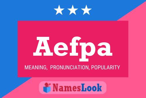 ملصق اسم Aefpa