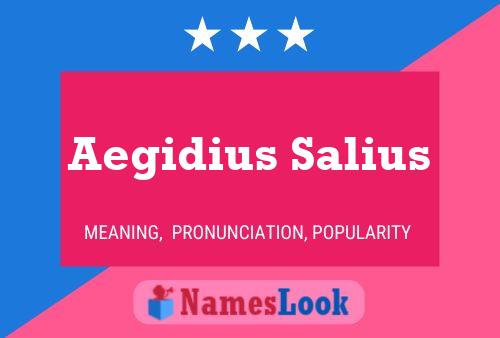 ملصق اسم Aegidius Salius