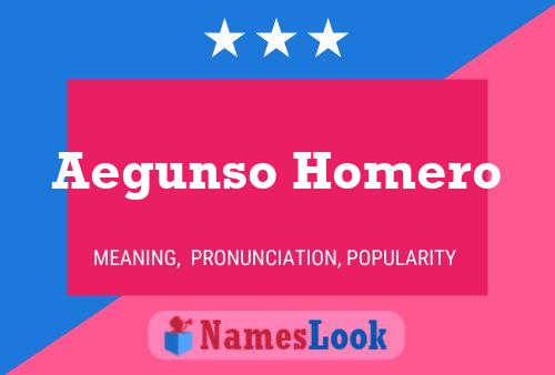 ملصق اسم Aegunso Homero