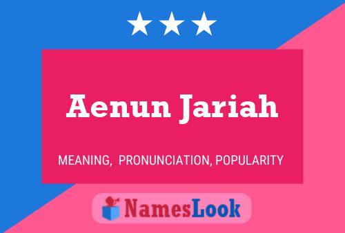 ملصق اسم Aenun Jariah