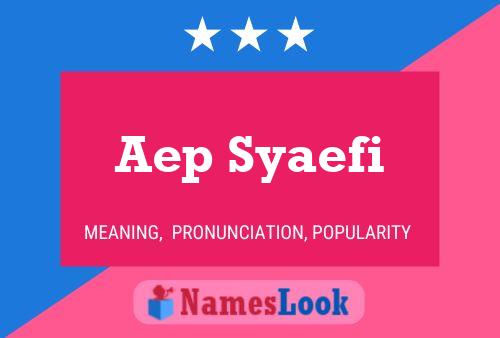 ملصق اسم Aep Syaefi