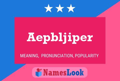 ملصق اسم Aepbljiper