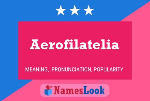 ملصق اسم Aerofilatelia