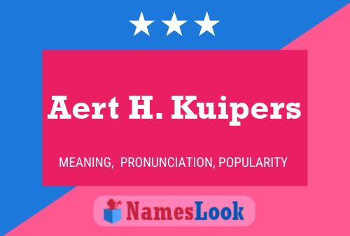 ملصق اسم Aert H. Kuipers