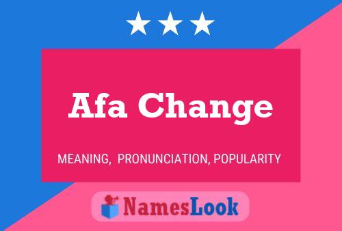 ملصق اسم Afa Change