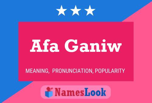 ملصق اسم Afa Ganiw