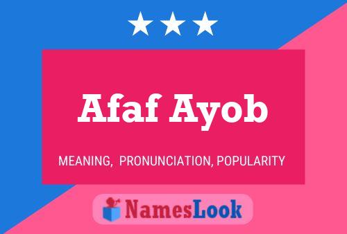 ملصق اسم Afaf Ayob