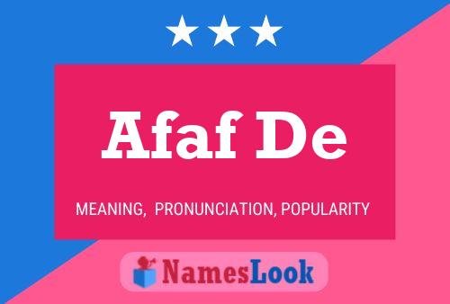 ملصق اسم Afaf De