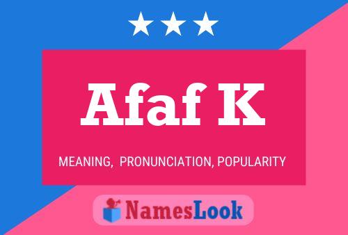 ملصق اسم Afaf K