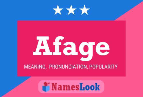 ملصق اسم Afage