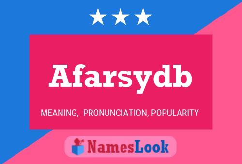 ملصق اسم Afarsydb