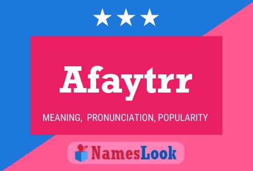 ملصق اسم Afaytrr