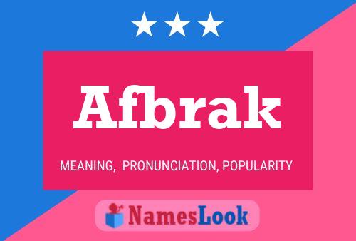 ملصق اسم Afbrak