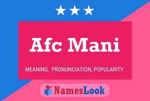 ملصق اسم Afc Mani