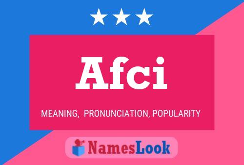 ملصق اسم Afci