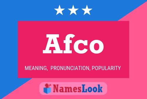 ملصق اسم Afco