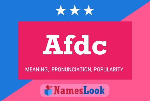 ملصق اسم Afdc