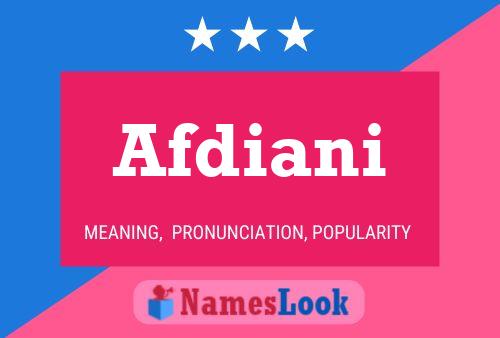 ملصق اسم Afdiani