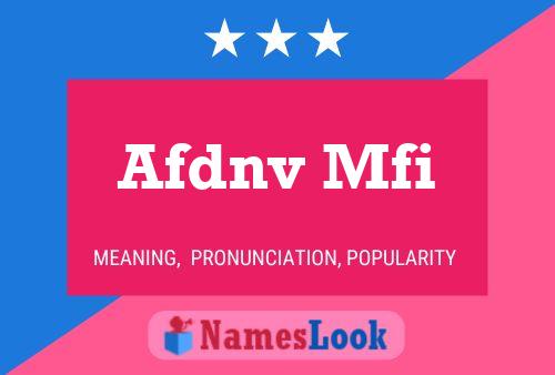 ملصق اسم Afdnv Mfi