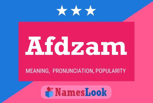 ملصق اسم Afdzam