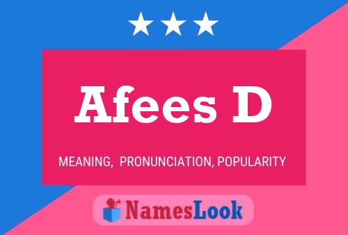 ملصق اسم Afees D