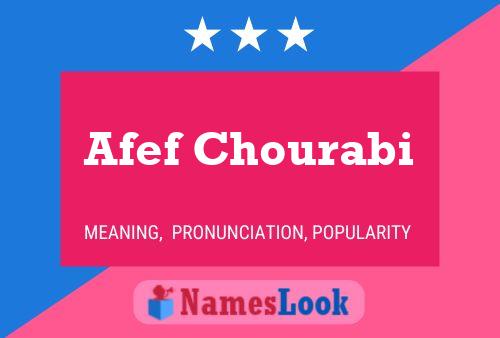 ملصق اسم Afef Chourabi