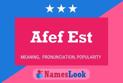 ملصق اسم Afef Est