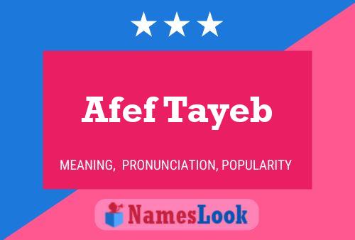 ملصق اسم Afef Tayeb