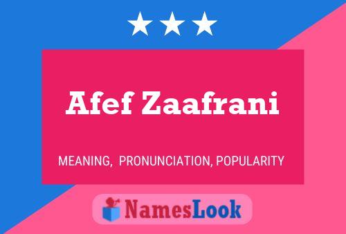 ملصق اسم Afef Zaafrani