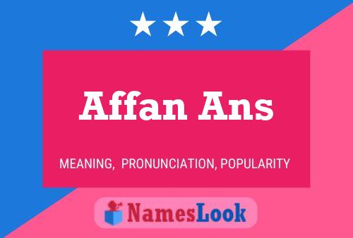 ملصق اسم Affan Ans