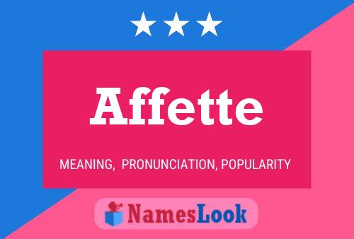 ملصق اسم Affette