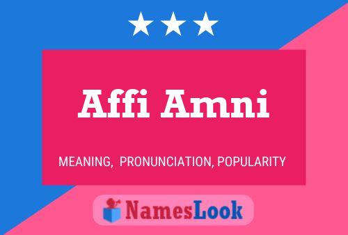 ملصق اسم Affi Amni