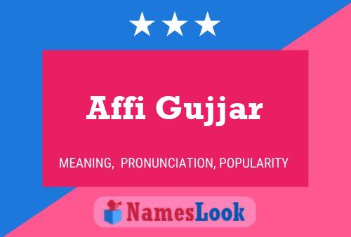 ملصق اسم Affi Gujjar