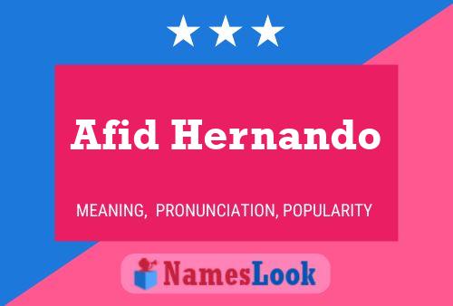 ملصق اسم Afid Hernando