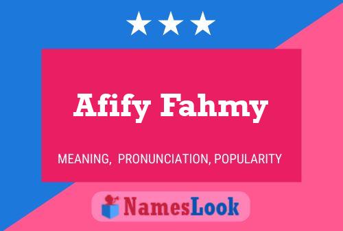 ملصق اسم Afify Fahmy