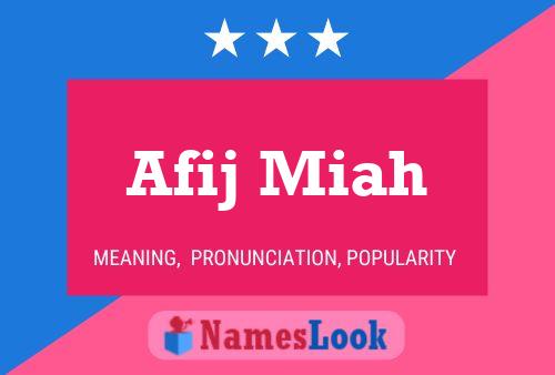 ملصق اسم Afij Miah