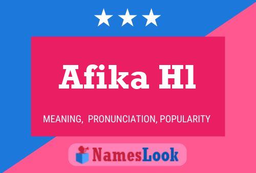 ملصق اسم Afika Hl